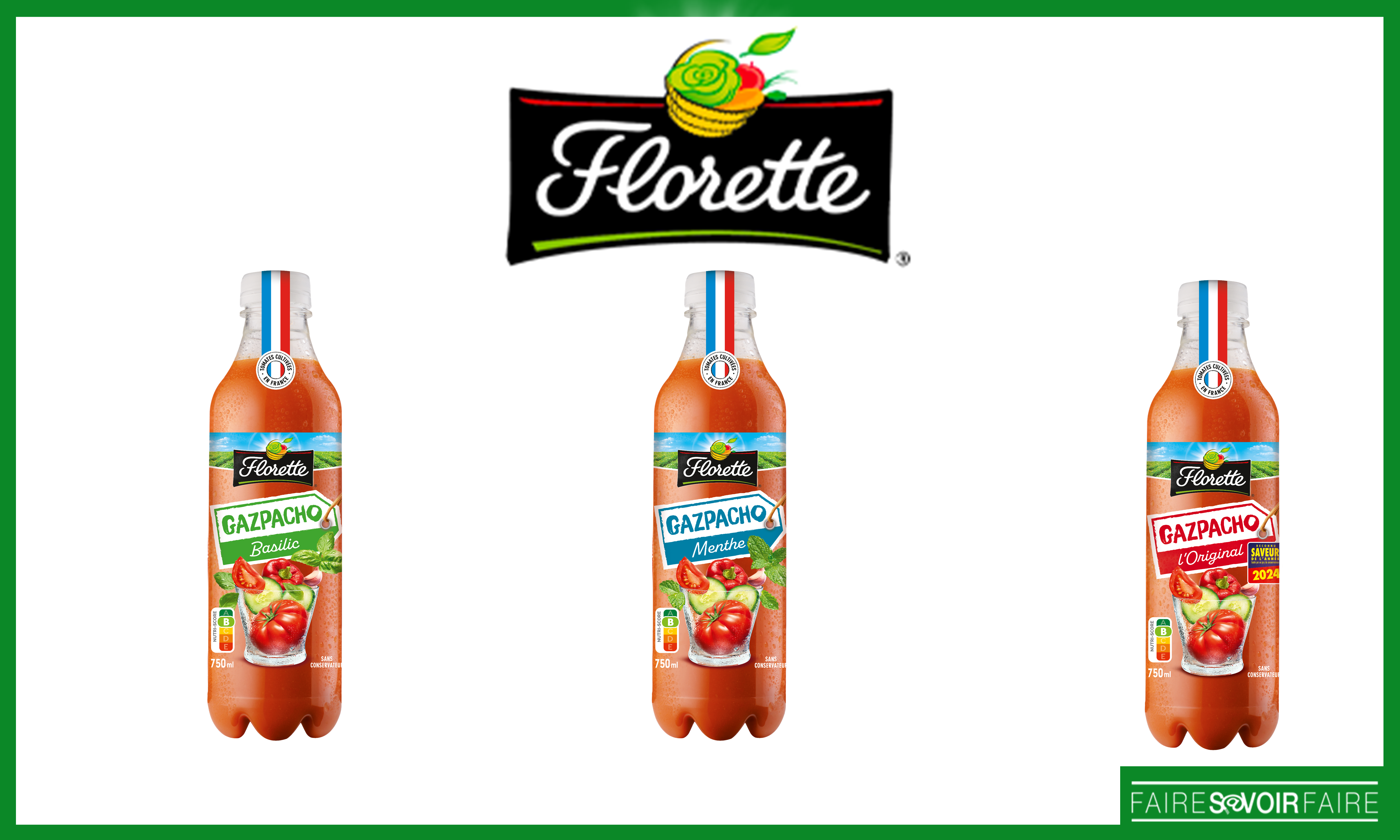 Une gamme inédite de Gazpachos Français signée Florette