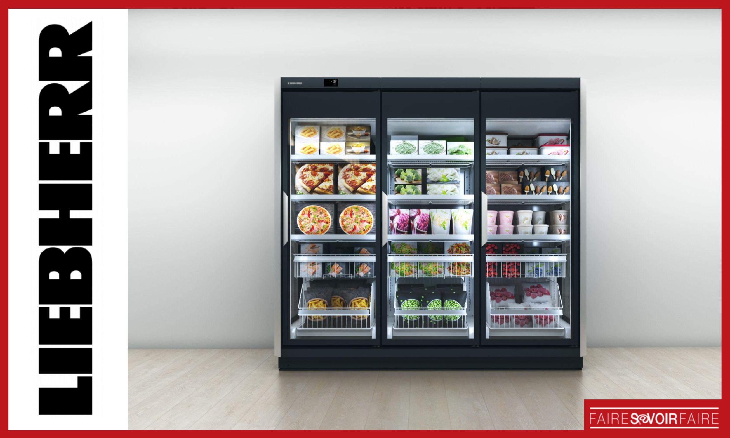 Liebherr a reçu un Red Dot Design Award pour sa vitrine négative Cliff dédiée à la distribution alimentaire﻿