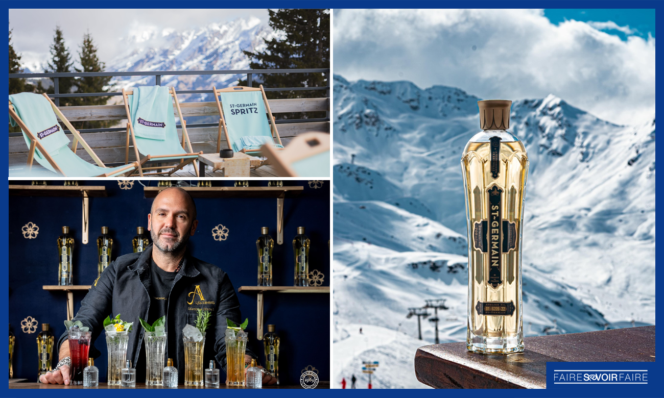 La liqueur St-Germain est distribuée dans les Alpes par les établissements La Folie Douce et des restaurants