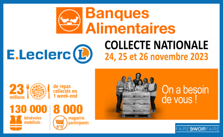 E.Leclerc réitère son engagement avec les Banques alimentaires pour la collecte nationale